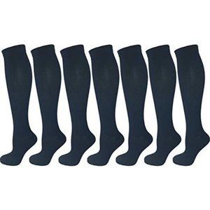 7 Pair Ladies Compression Socks, Assorted Colors M